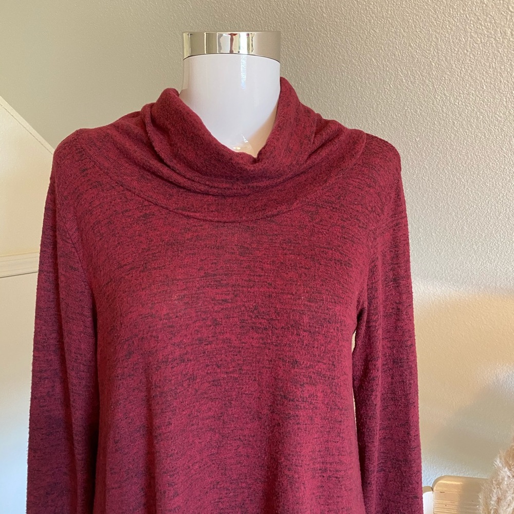 Burgundy Maroon Red Turtle Neck Sweater size Small - Picture 2 of 8